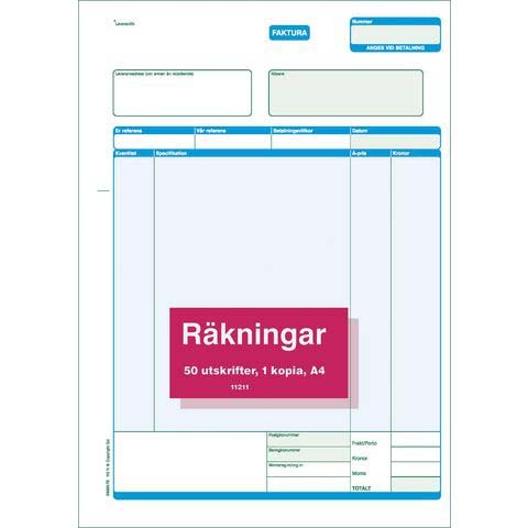 Blankett faktura A4 2x50