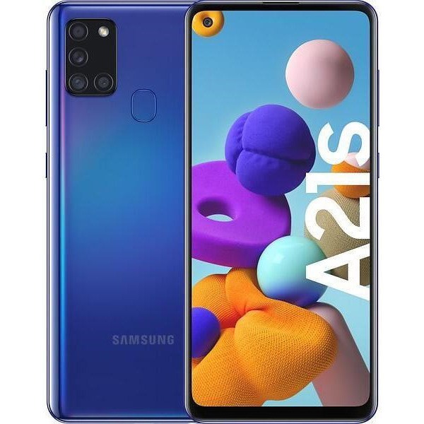 Samsung Galaxy A21s A217 Dual Blå med stor skärm och Quad kamera