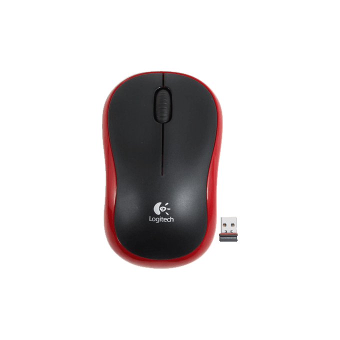 Logitech M185 Röd Trådlös Mus