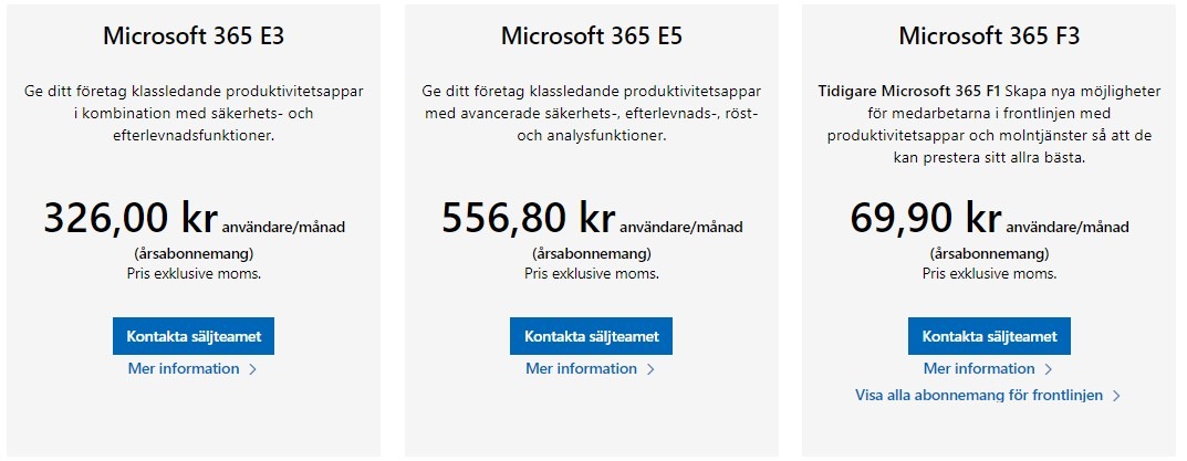 Microsoft 365 för stora företag Microsoft 365 för stora företag